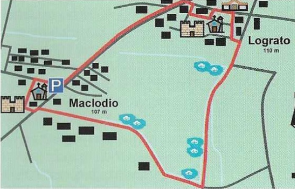 Escursione Battaglia di Maclodio mappa cartina sentieri bresciani