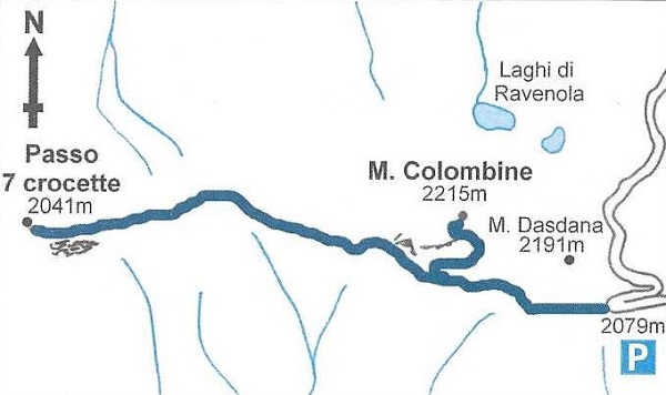 Escursione Monte Colombine Mappa Cartina